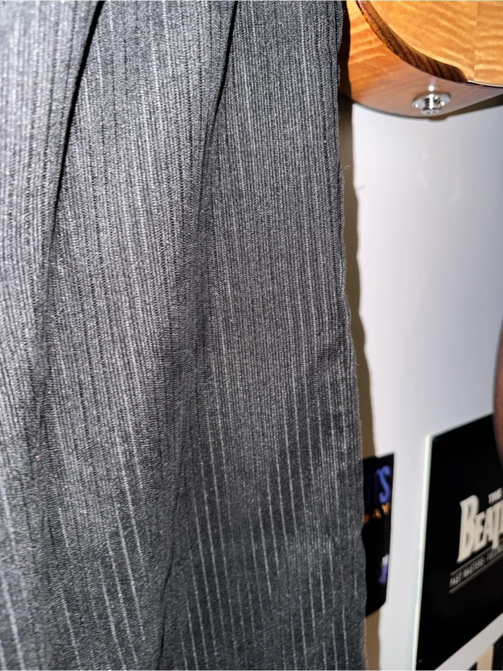 Black Ribbed Knit Men’s Pants - Picture 2 of 2